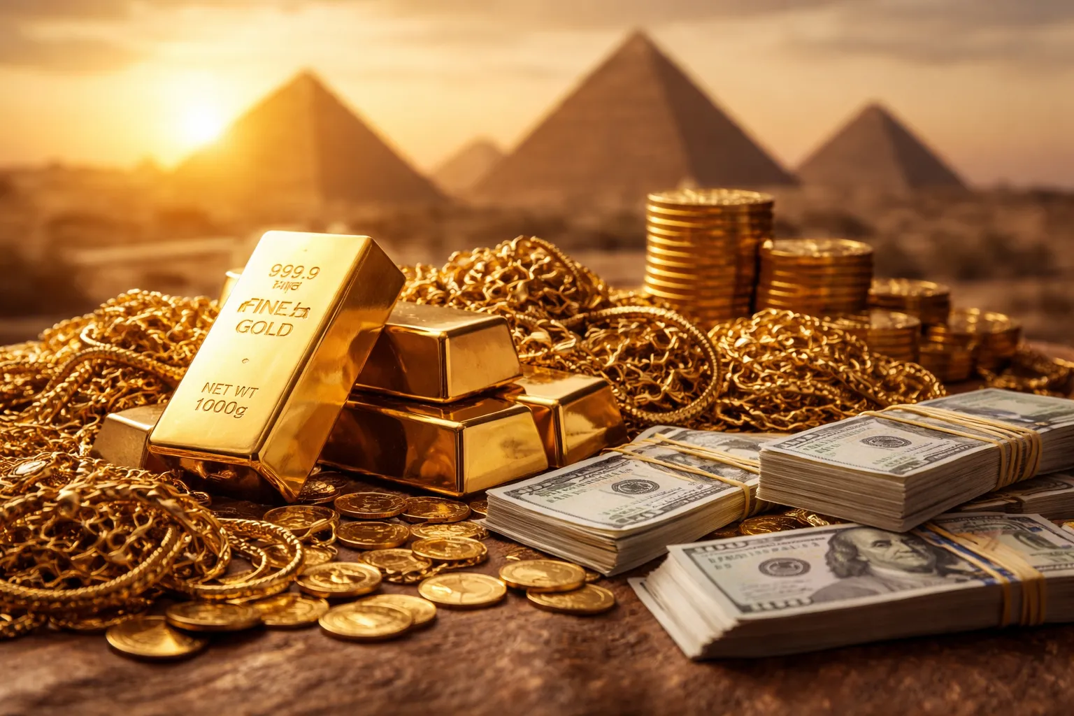 مصر تشهد إقبالاً غير مسبوق على الذهب: مشتريات بـ7 مليارات دولار تثير الجدل!